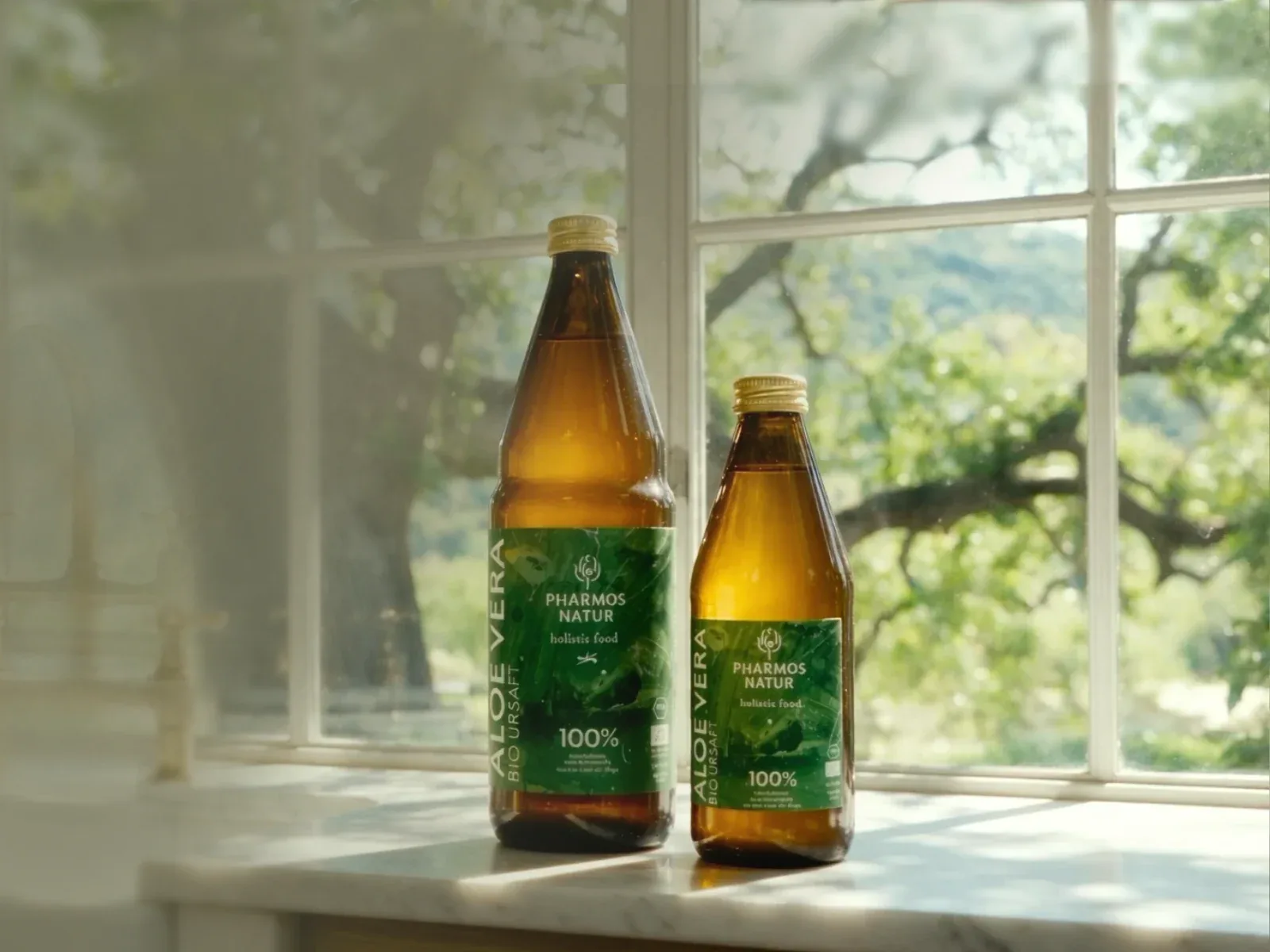 Aloe Vera BioUrsaft zwei Flaschen von Pharmos Natur bei Claresco Cosmetic kaufen