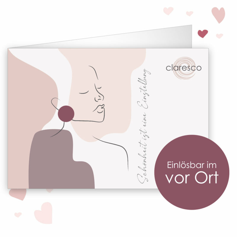 Geschenk Gutschein, einlösbar vor Ort in Reichenbach bei Claresco Cosmetic
