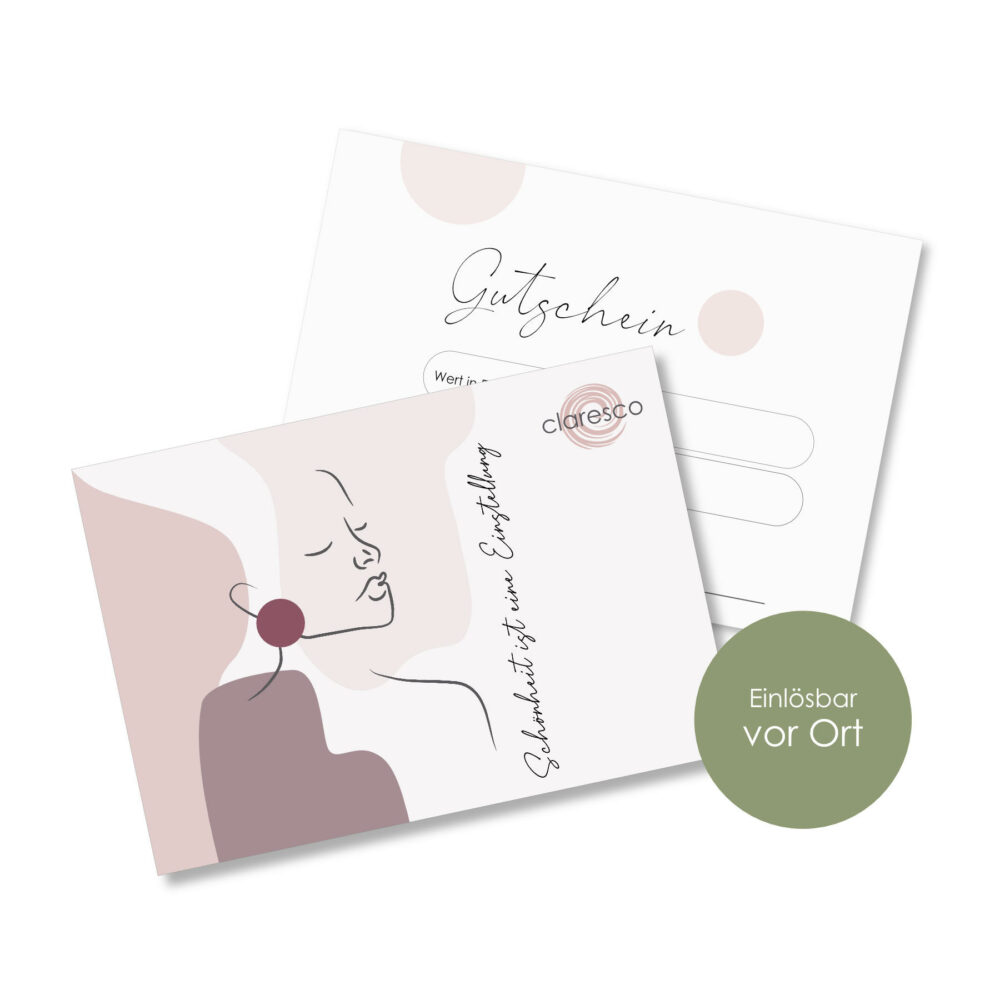 Geschenk Gutschein bei Claresco Cosmetic kaufen und in 73262 Reichenbach einlösen!