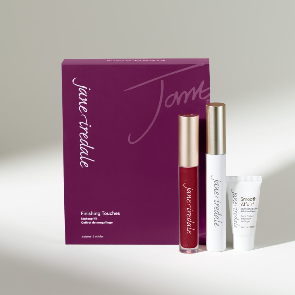 Make-up Kit Finishing Touches, Lipgloss, Mascara und Face Primer - Limited Edition Jane Iredale - exklusiv bei Claresco Cosmetic