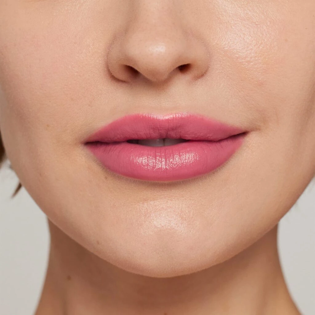 Schöne Lippen mit dem ColorLuxe Lippenstift von janeiredale in der Farbe Blush - bei Claresco Cosmetic kaufen