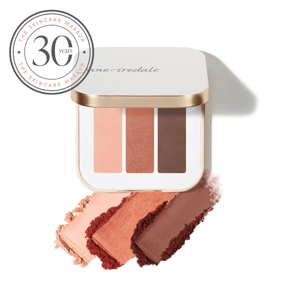 Jane Iredale Lidschatten Triple Eye Shadow in der Farbe Wildflower - 30 Jahre Skincare Makeup - bei Claresco Cosmetic kaufen