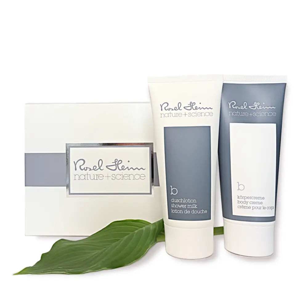 Körpercreme & Duschlotion je 200ml von Rosel Heim in einer Geschenkbox - Claresco Cosmetic