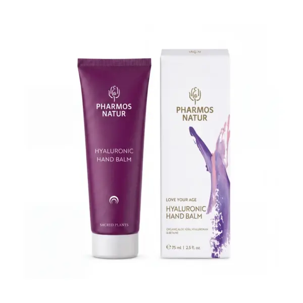 Pharmos Natur Hyaluronic Hand Balm in der Tube mit Umverpackung - Claresco Cosmetic